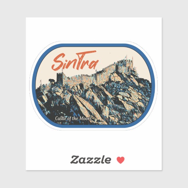 Sintra Moors castle illustration Portugal (Sheet)