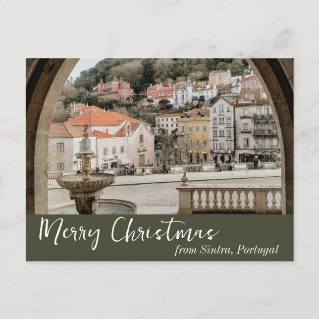 Sintra Portugal Christmas Holiday Postcard (Front)