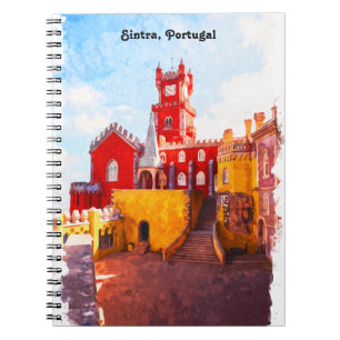 Sintra Portugal City Watercolor Notebook