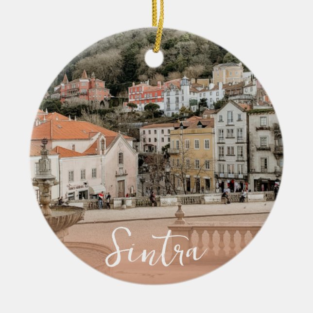 Sintra Portugal Keepsake Travel  Ceramic Ornament (Front)