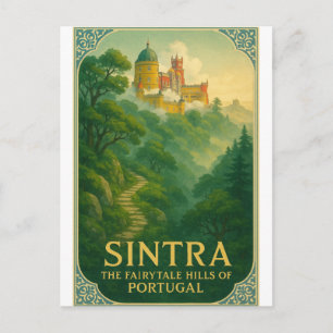 Sintra, Portugal Travel Poster Postcard