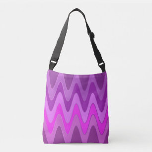 Sinus Waves pattern - pink magenta + your ideas Crossbody Bag