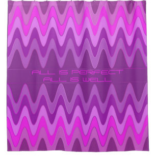 Sinus Waves pattern - pink violet + your ideas Shower Curtain