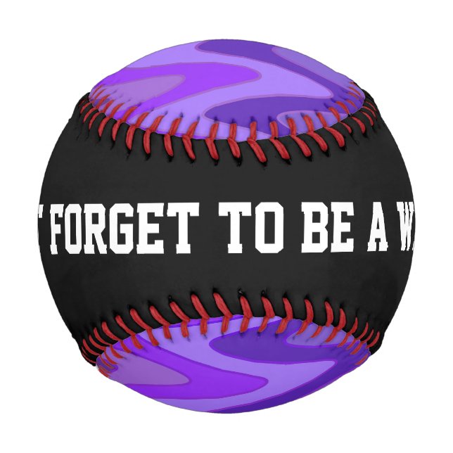 Sinus Waves pattern - purple violet + your ideas Baseball (Back)