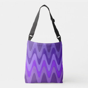 Sinus Waves pattern - purple violet + your ideas Crossbody Bag