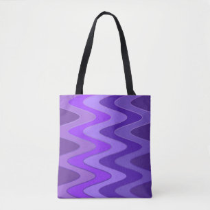 Sinus Waves pattern - purple violet + your ideas Tote Bag