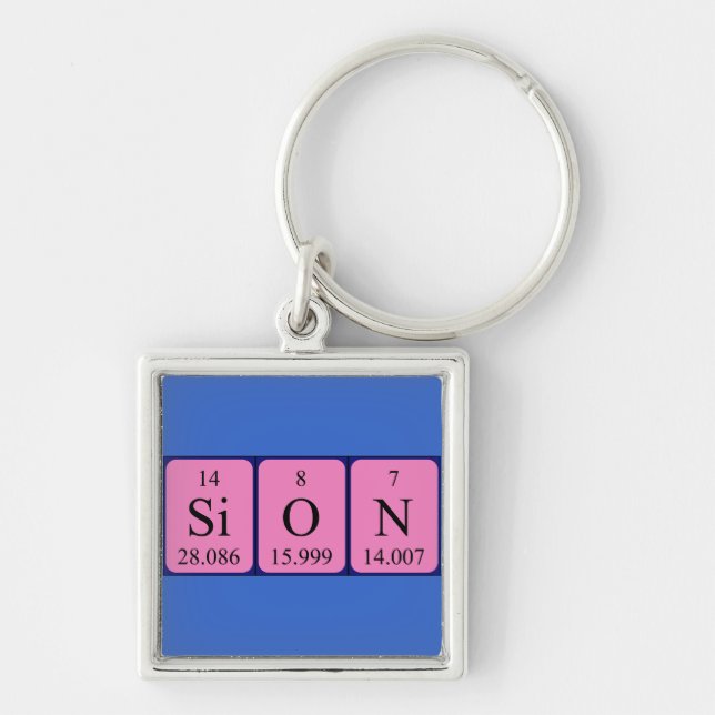 Sion periodic table name keyring (Front)