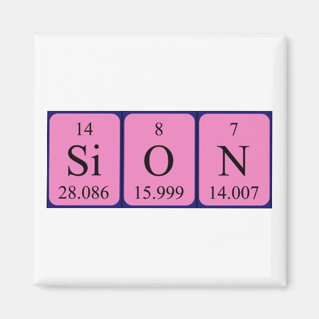 Sion periodic table name magnet (Front)