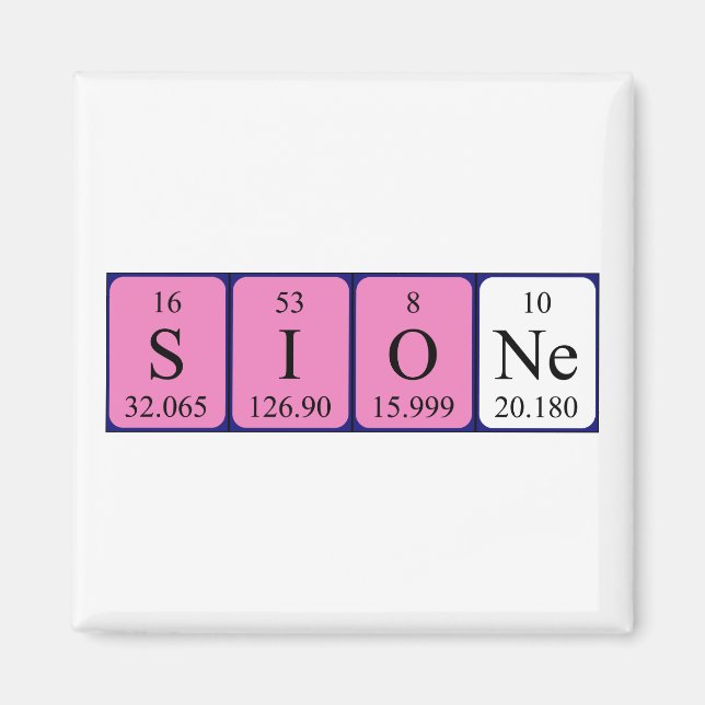 Sione periodic table name magnet (Front)