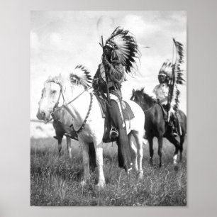 Sioux Chiefs Edward S Curtis 1905 Poster