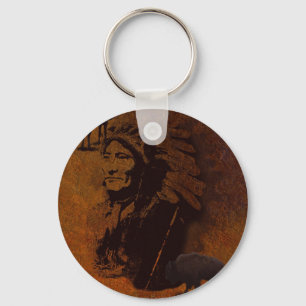 Sioux Chieftain Native American Gift Key Ring