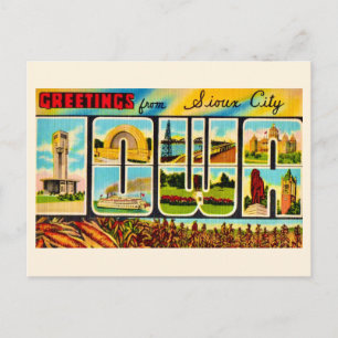 Sioux City IO Greetings Postcard