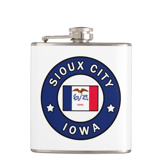 Sioux City Iowa Hip Flask (Front)