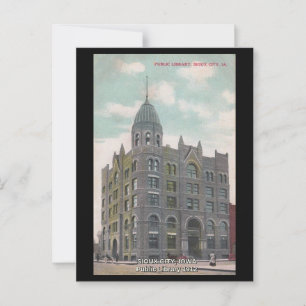 Sioux City Iowa, Public Library Vintage Inspired Postcard