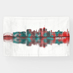 Sioux City Iowa Skyline Banner