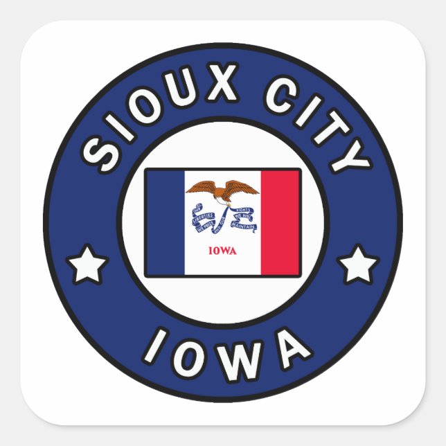 Sioux City Iowa Square Sticker (Front)