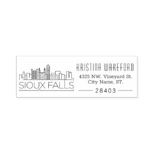 Sioux Falls Custom Address Self-inking Stamp