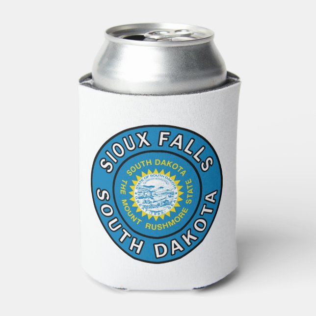 Sioux Falls South Dakota Can Cooler (Can Front)