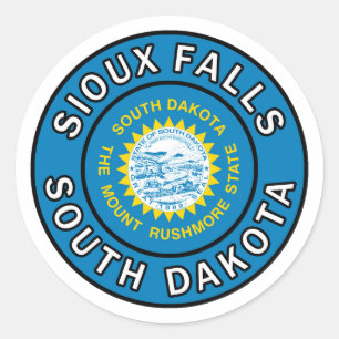 Sioux Falls South Dakota Classic Round Sticker