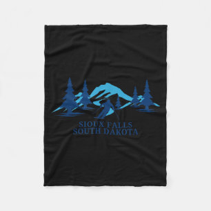 Sioux falls south dakota ski resort skiing skier  fleece blanket