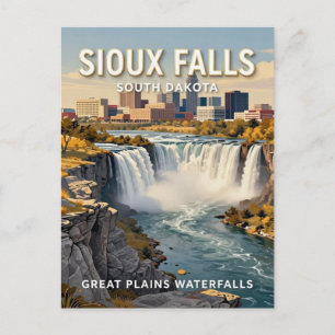 Sioux Falls South Dakota Travel Heritage Postcard