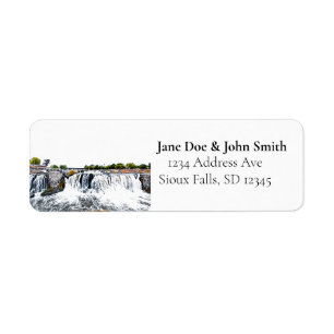 Sioux Falls Waterfall Return Address Labels