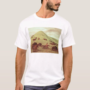 Sioux Indians hunting buffalo, 1835 (oil on canvas T-Shirt