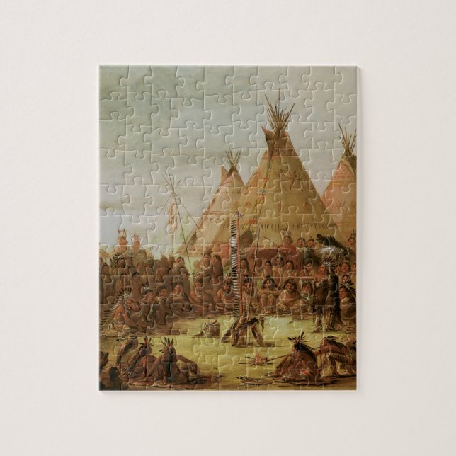 Sioux War Council Jigsaw Puzzle (Vertical)