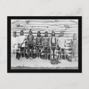 Sioux War Party - Vintage Portrait Postcard