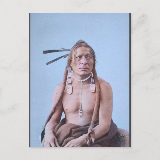 Sioux Warrior (circa 1890) Postcard (Front)