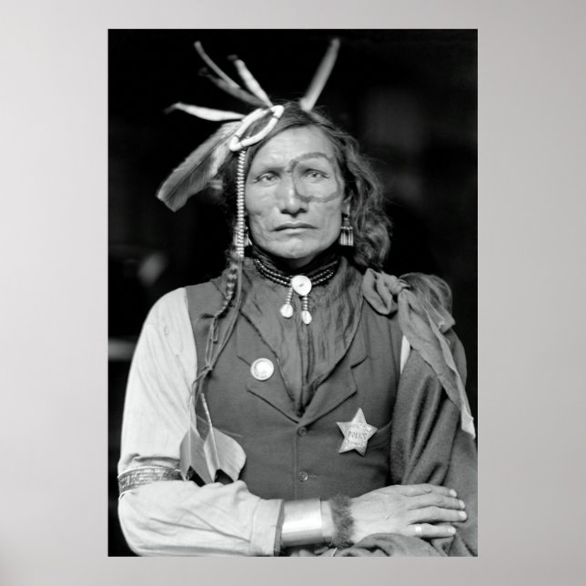 SIOUX WARRIOR IRON WHITE MAN c. 1900 Poster (Front)