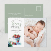 Sip and See Baby Shower Invitations Strawberries