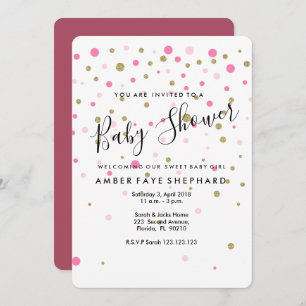Sip and See invite, new baby, welcome party Invitation