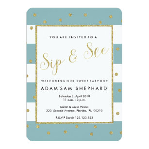 baby boy welcome party invitation