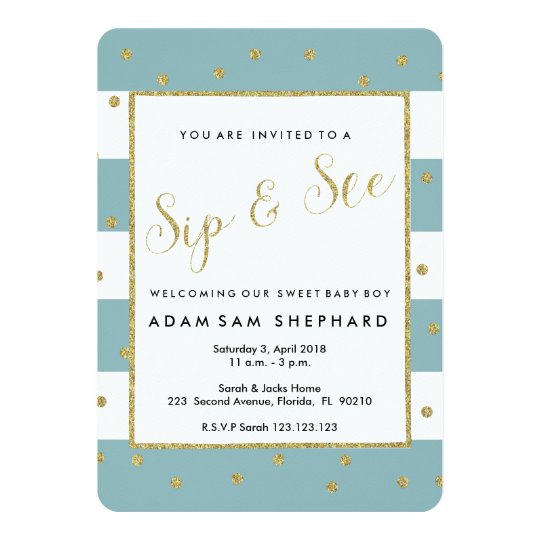 baby boy welcome party invitation