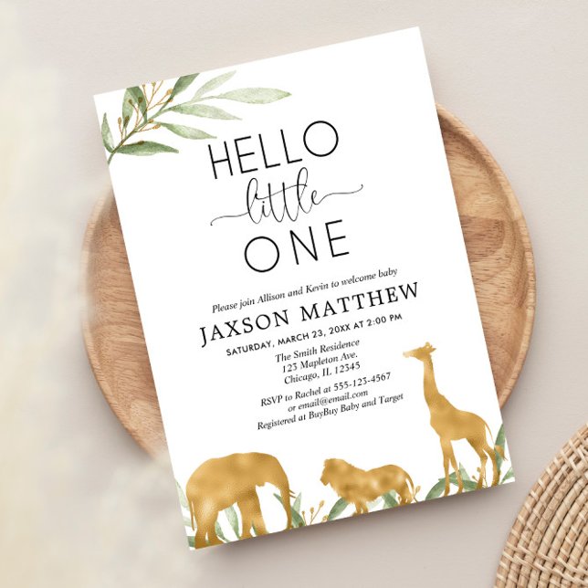 Sip and See Modern greenery meet greet baby shower Invitation (Creator Uploaded)