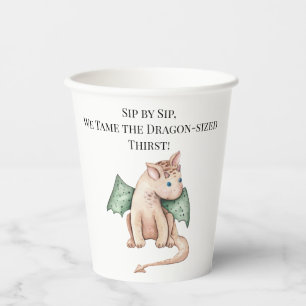 Sip by Sip, We Tame the Dragon-sized Thirst! Paper Cups