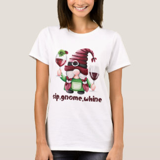 SIP, GNOME, WHINE Wine Lovers Fall T-shirt