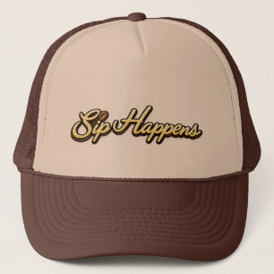Sip Happens Coffee Cap, Trucker Hat
