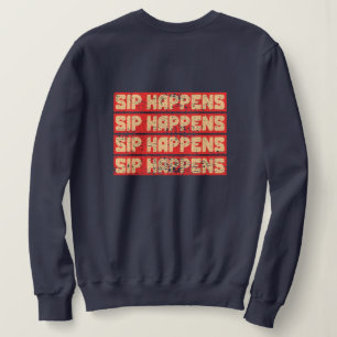 Sip Happens – Funny Panda Boba Retro Style Sweatshirt