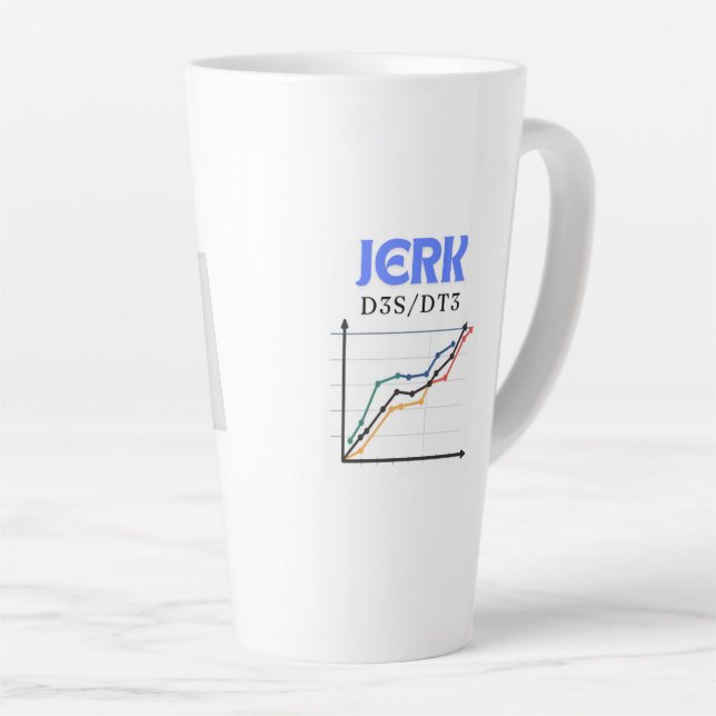 Sip Happens: Jerk in Motion" latte mug: Mug (Right Angle)