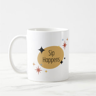 Sip Happens – Retro Mid-Century Modern Coffee Mug