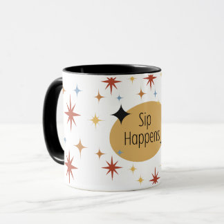 Sip Happens – Retro Mid-Century Modern Coffee Mug