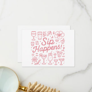 Sip Happens Thank You Card