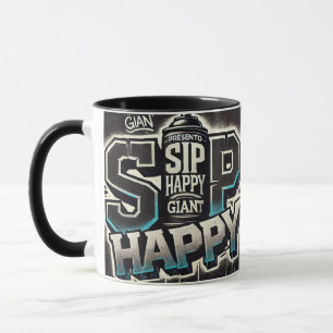 Sip Happy Elegant Design Coffee Mug