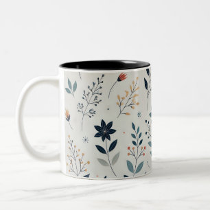 Sip in Bloom: The Leafy Floral Coffee Mug