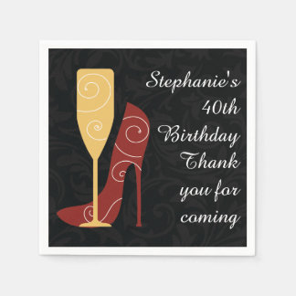 Sip in Style Wine Champagne Paper Napkins