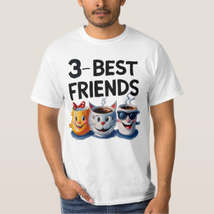 Sip, Laugh, Repeat: 3 Best Friends Coffee Mug  T-Shirt