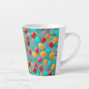 "Sip of Sweetness: Colourful Jelly Bean Art Latte  Mug