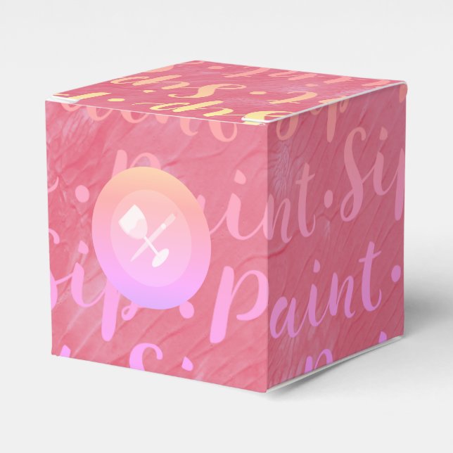 Sip & Paint Favour Box (Front Side)